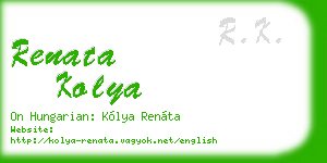 renata kolya business card